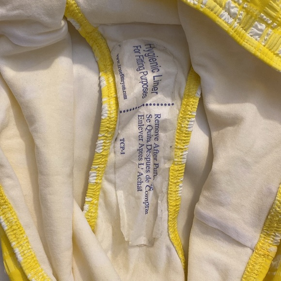 ModCloth Yellow/White Checked High-Waisted Bikini Bottoms - Picture 3 of 4